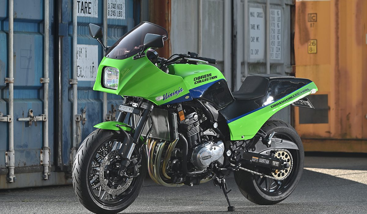 方形頭燈並未直接取自GPZ900R,而是採用ZRX1200 DAEG Final Edition的原廠品