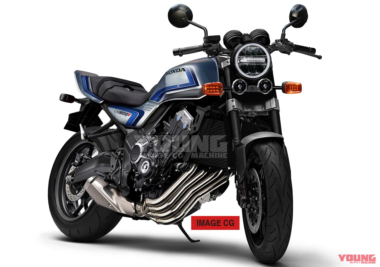 日媒繪製的CB800F預想圖,採用CB-F Concept的設計語彙,結合CB650R的車身架構