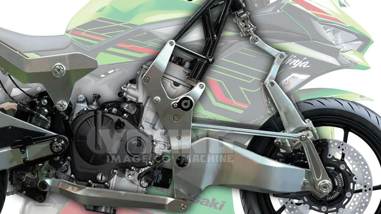 日本媒體製作的TESI 4R，把ZX-4R裝上BIMOTA招牌的TESI輪轂轉向系統！