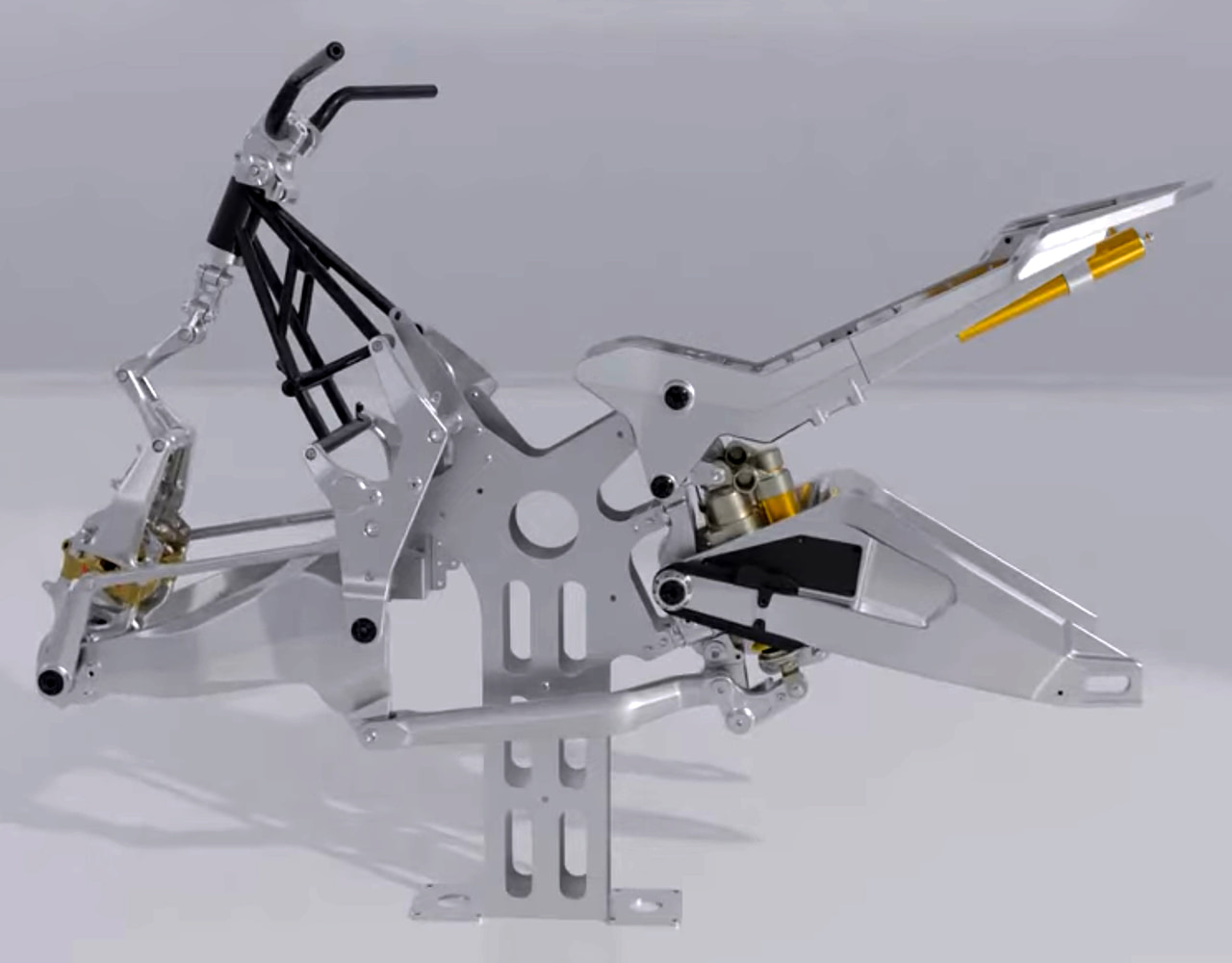 2022年BIMOTA亮相的TERA萬用車架，前端也使用招牌的輪轂轉向系統設計