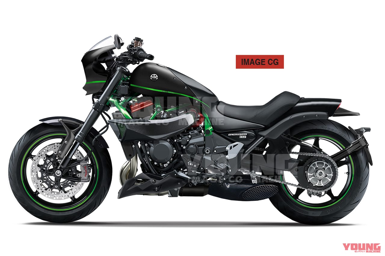 除了Z900的948c.c.四缸引擎之外，日媒還預測可能搭載H2車系的機械增壓引擎