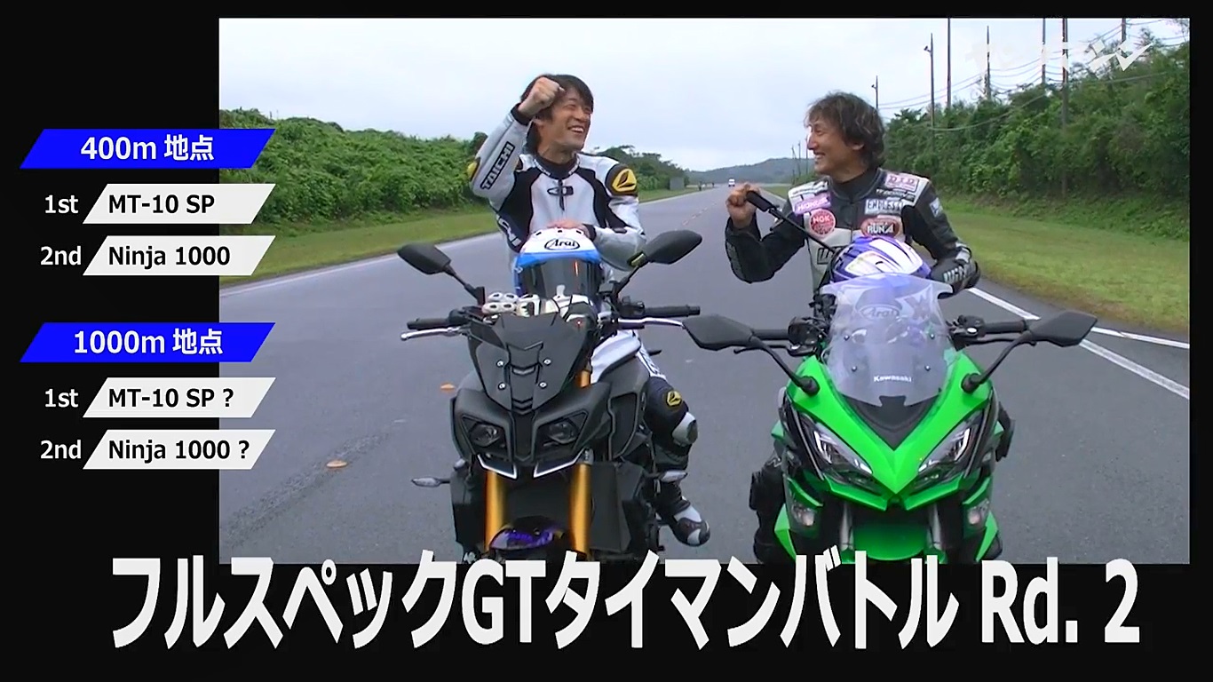 易手再戰的Ninja 1000 顯然比前一次拚，縮小在400m 前的差距外，1000m 更是幾乎與對手平分秋色