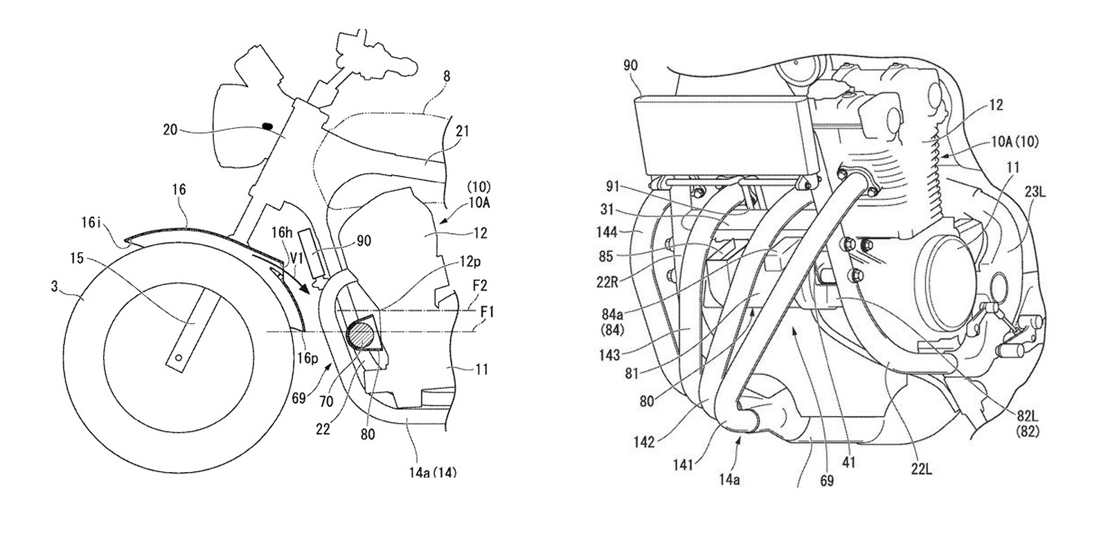 在左圖16H的部分可以看出前土除的後端新增了一個通風口,推測是為了幫助四缸發動機的冷卻